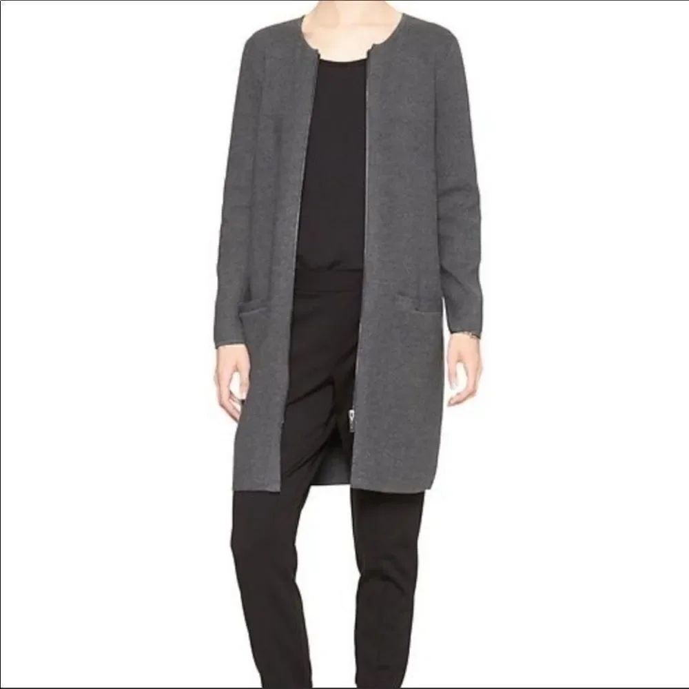 Banana Republic Longline Sweater Gray size Small